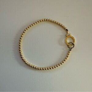 Gorjana beaded bracelet, gold plated - 7.25in